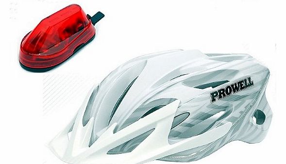 Prowell F59R Vipor Prowell F59 Cycle Helmet (Silver White, Large)