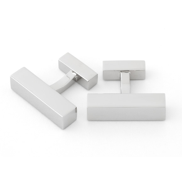 Prowse and Hargood Rectangle T-bar Metal Cufflinks