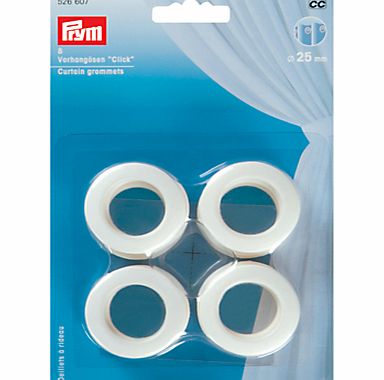 25mm Curtain Grommets, Pack of 8, White