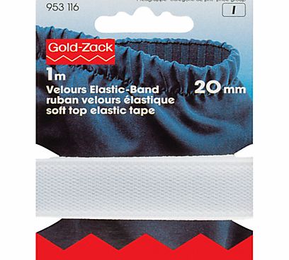 Prym Gold-Zack Soft Top Elastic, 1m, White
