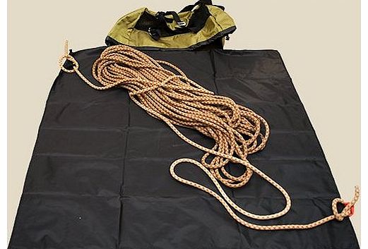 Psychi Rock Climbing Rope Bag with Ground Sheet Buckles and Carry Straps (Yellow/Gold)
