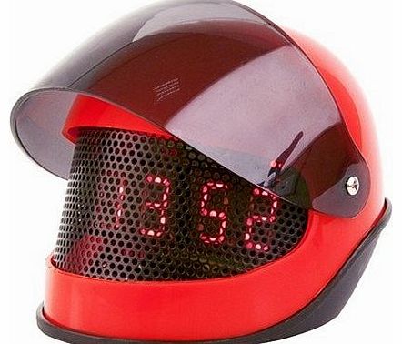 PT Silly Alarm Clock Motor Helmet Abs, Red