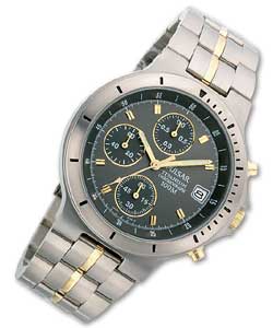 Pulsar Gents 2-Tone Titanium Chrongraph Watch