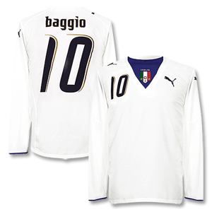 Puma 05-07 Italy Away L/S shirt   No.10 Baggio