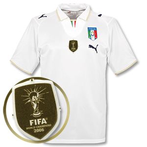 Puma 07-09 Italy Away Shirt   2006 FIFA World Cup Winners Patch