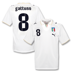 Puma 07-09 Italy Away shirt   Gattuso No. 8