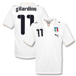07-09 Italy Away Shirt + Gilardino No.11