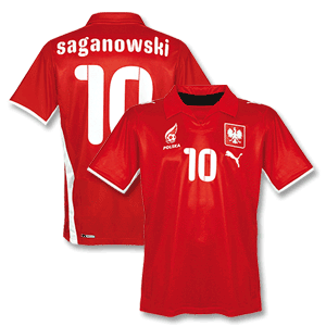 07-09 Poland Away Shirt + Saganowski 10