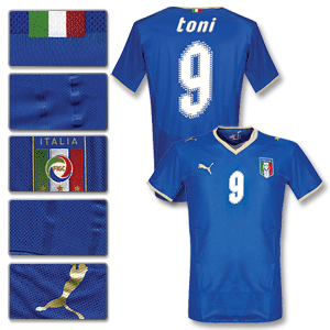 08-09 Italy Home Authentic Shirt + Toni No.9