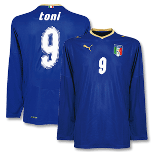 08-09 Italy Home L/S Shirt + Toni No. 9