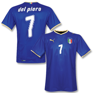 Puma 08-09 Italy Home shirt   Del Piero No. 7