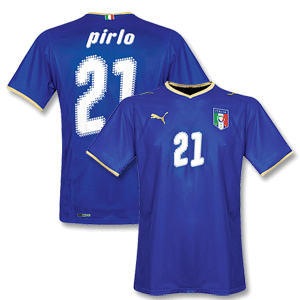 08-09 Italy Home shirt + Pirlo No. 21