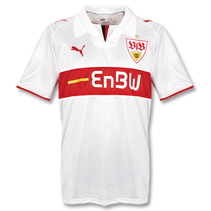 Puma 08-09 Stuttgart Home Shirt - White/Red