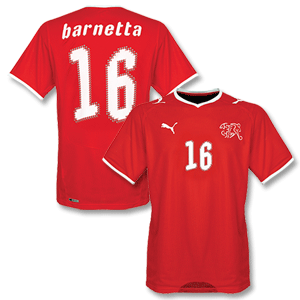 08-09 Switzerland Home shirt + Barnetta No.16