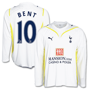 09-10 Tottenham Home L/S Shirt + Bent 10