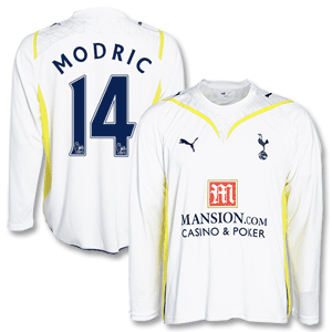 09-10 Tottenham Home L/S Shirt + Modric 14
