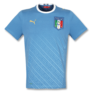 2009 Italy Confederations Cup Graphic Tee - Blue