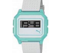 Puma Active Flat Screen White Blue Watch
