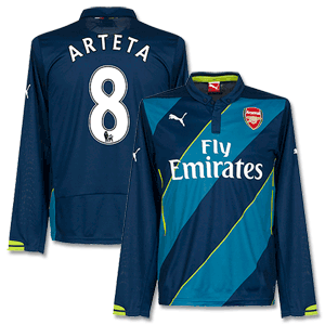 Puma Arsenal 3rd L/S Arteta No.8 Shirt 2014 2015 (PS