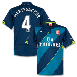 Puma Arsenal 3rd Mertesacker No.4 Shirt 2014 2015 (PS
