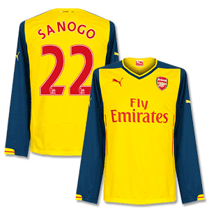 Puma Arsenal Away L/S Sanogo Shirt 2014 2015