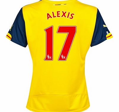 Arsenal Away Shirt 2014/15 - Womens Yellow Blue
