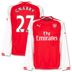 Puma Arsenal Home L/S Gnabry Shirt 2014 2015