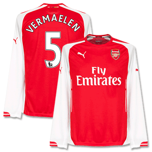 Puma Arsenal Home L/S Vermaelen Shirt 2014 2015
