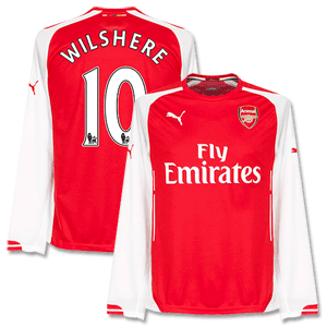 Puma Arsenal Home L/S Wilshere Shirt 2014 2015