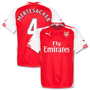 Arsenal Home Mertesacker Shirt 2014 2015