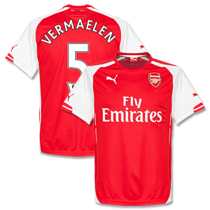 Puma Arsenal Home Vermaelen Shirt 2014 2015