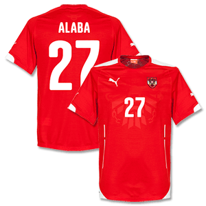 Puma Austria Home Alaba Shirt 2014 2015 (Fan Style