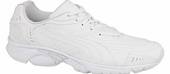 Axis/Hahmer Mens Lace-Up Non-Marking Trainer White UK9