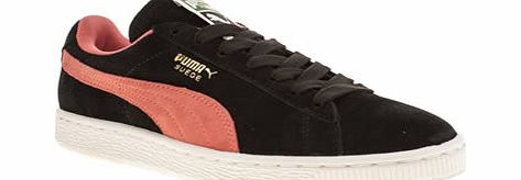 Black  Pink Suede Classic Trainers