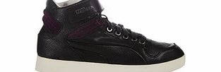 Street Climb black leather sneakers