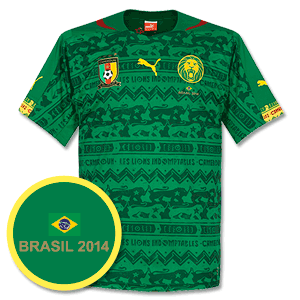 Cameroon Home Shirt 2014 2015 Inc Free Brazil