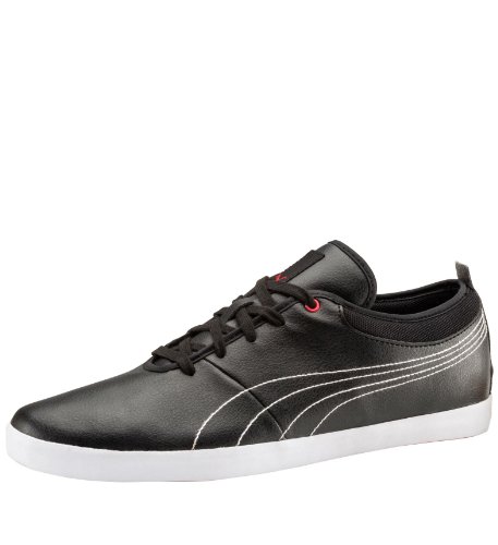 Puma Elsu Leather Mens Sports Casual Shoes Black Size 7 UK