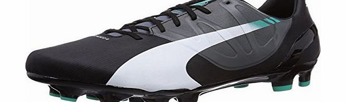 Puma Evospeed 4.3 Fg, Mens Football Boots, Black (Black/White/Turbulence/Pool Green 03), 9 UK