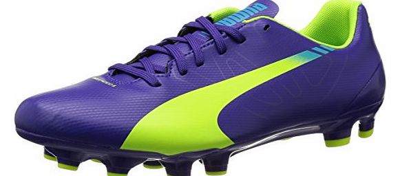 Evospeed 5.3 Fg Jr, Unisex ChildrenS Football Boots, Purple (Prism Violet Fluro Yellow Scuba Blue 01), 2.5 UK (35 EU)