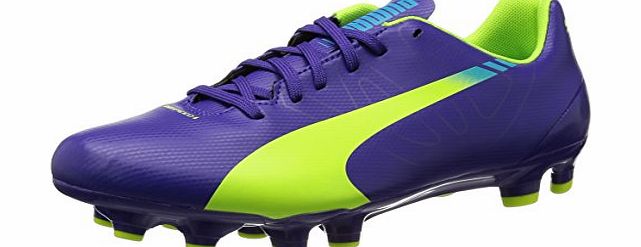 Puma Evospeed 5.3 Studded, Unisex-Child Football Boots, Prism Violet/Yellow/Scuba Blue , 10 UK