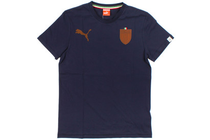 Puma FIGC Italy Badge T-Shirt Peacoat Heather