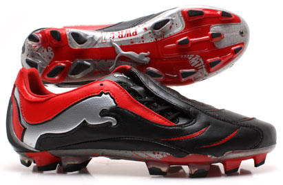 Puma Football Boots  Powercat C 1.10 FG Football Boots Black/Red/Silver
