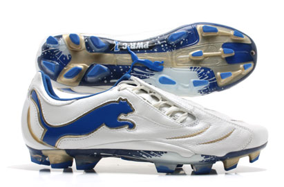 Puma Football Boots  Powercat C 1.10 FG Football Boots White/Royal/Gold