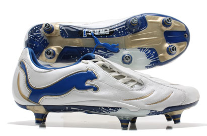 Puma Football Boots  Powercat C 1.10 SG Football Boots White/Royal/Gold