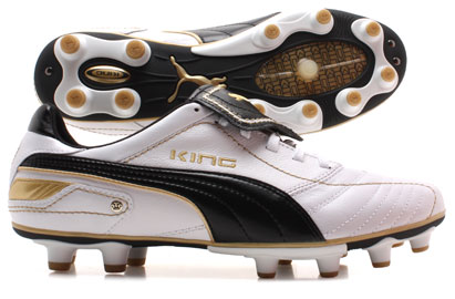 Puma Football Boots Puma King Finale FG Football Boots White/Black/Gold