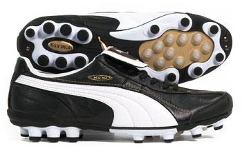 Puma King XL HG Football Boots Black/White/Gold