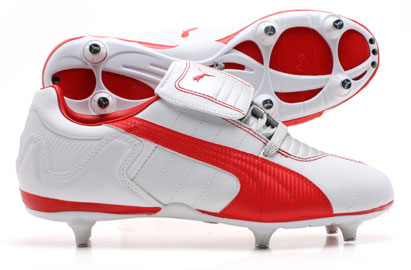 Puma Football Boots Puma V-Kon III SG Football Boots White/Red/Silver