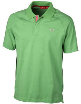 puma Golf 08 18 Hole Pointelle Polo Shirt Vibe Green