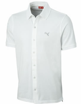 puma Golf Full Button Shirt White