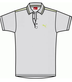 puma Golf Graphic Polo Grey Violet